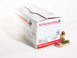Winchester USA Full Metal Jacket .45 Automatic 230-Grain Handgun Ammunition