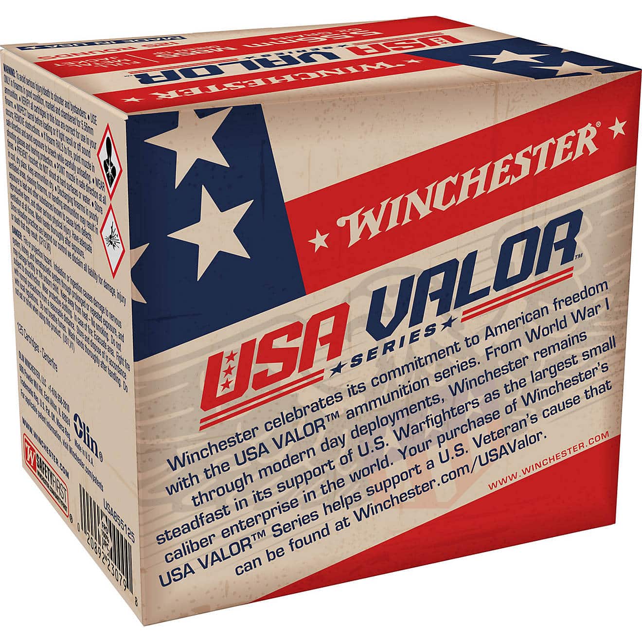 Winchester USA VALOR 5.56mm M855 62-Grain Centerfire Rifle Ammunition - Image 2