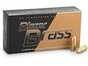 CCI Blazer Brass 9mm 124-Grain Full Metal Jacket Round Nose Centerfire Handgun Ammunition