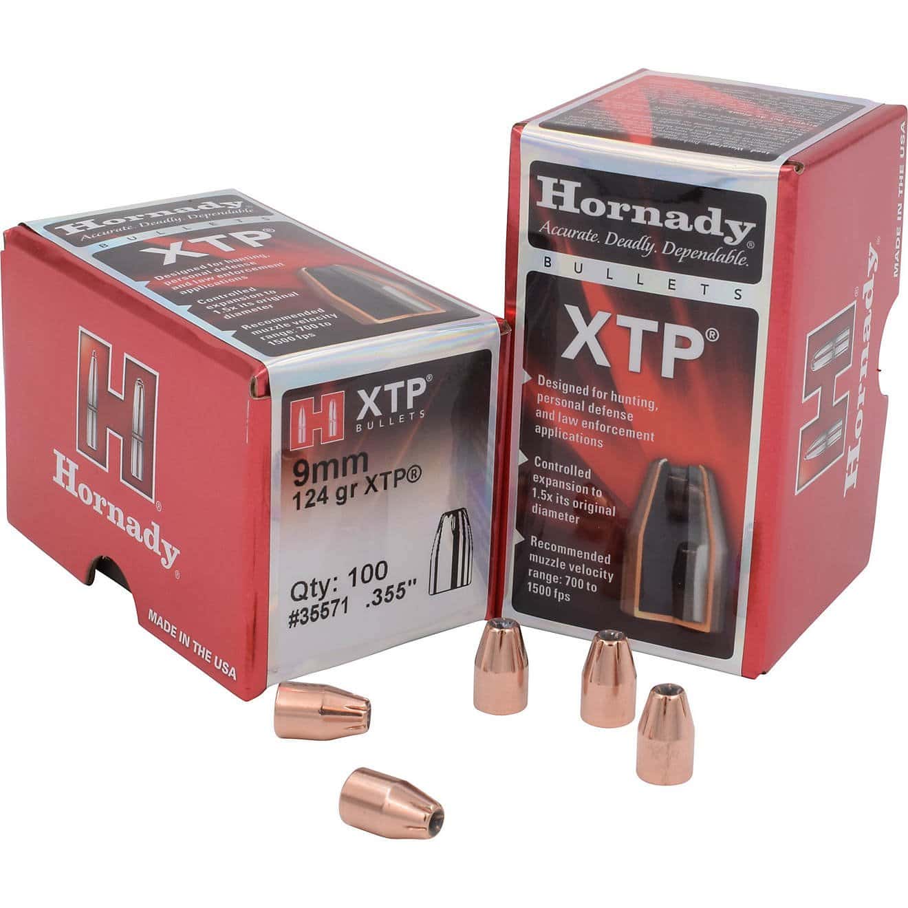 Hornady HP XTP® 9mm 124-Grain Bullets