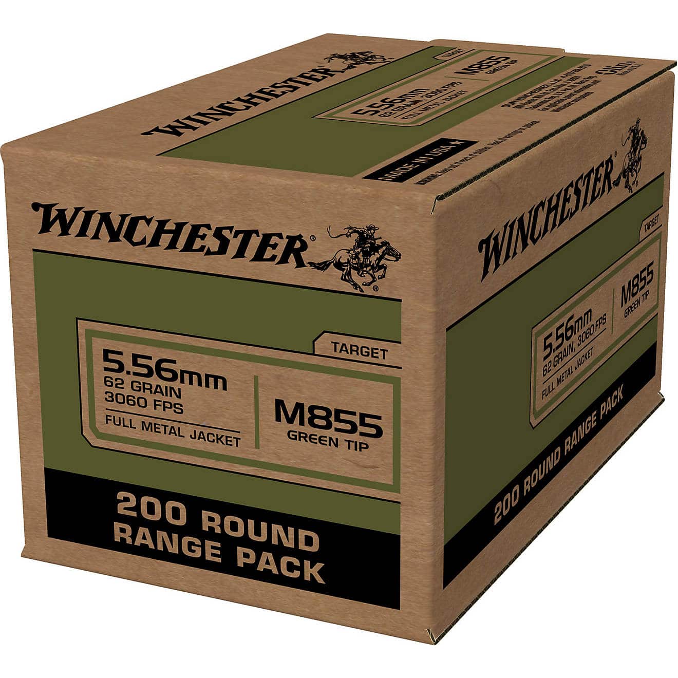 Winchester USA 5.56x45mm M855 Full Metal Jacket Lead Core Ammunition - Image 3
