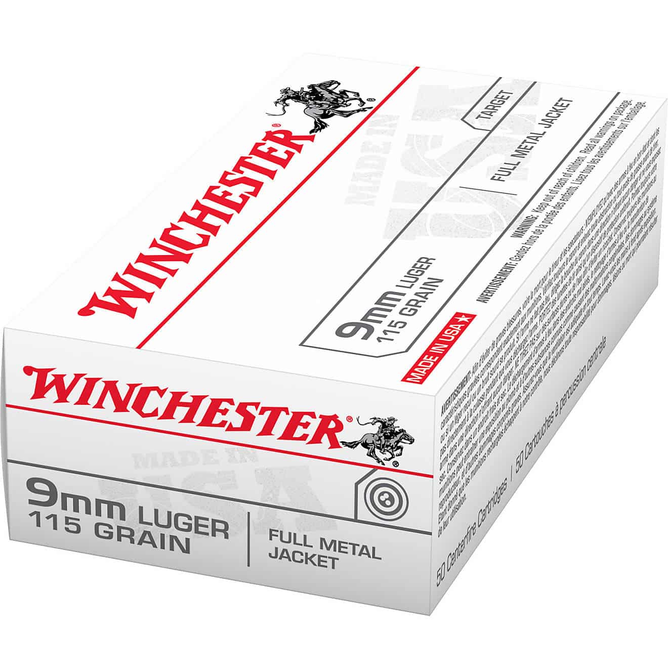 9 mm Luger  Winchester Full Metal Jacket 115 Gr