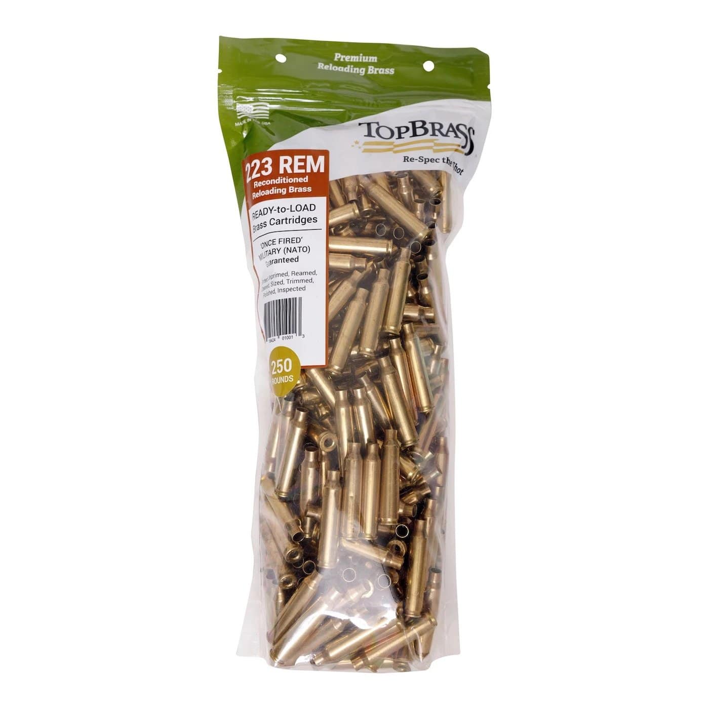 Top Brass Premium Reconditioned .223 Rem Brass Headstamps