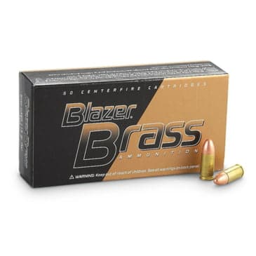 Blazer Brass 9mm Luger 115-Grain FMJ Centerfire Pistol Ammunition