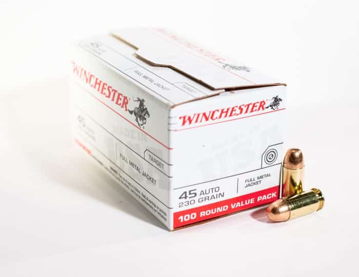 Winchester USA Full Metal Jacket .45 Automatic 230-Grain Handgun Ammunition