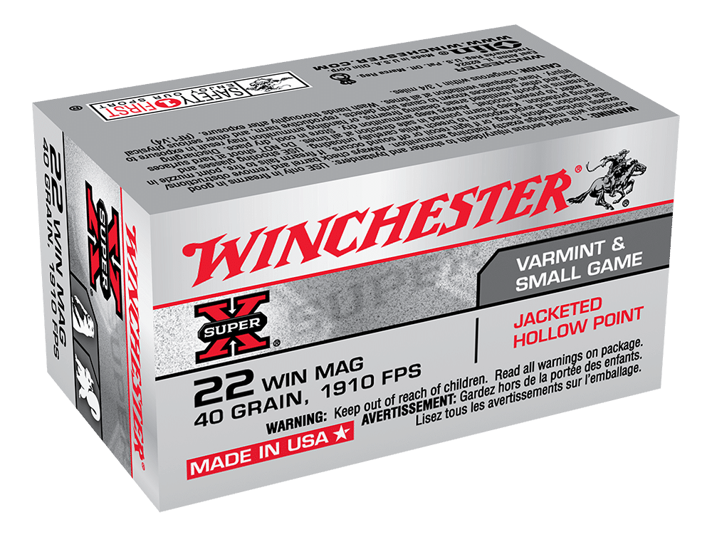 Winchester Super-X .22 Winchester Magnum Jacketed Hollow-Point Ammunition