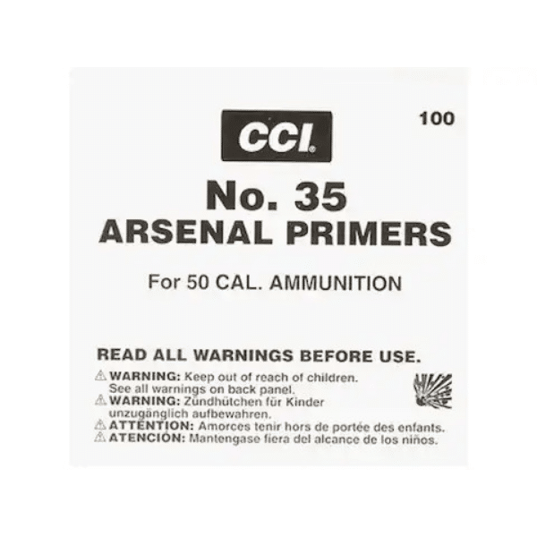 CCI 50 BMG Primers #35 Box of 500 (5 Trays of 100)