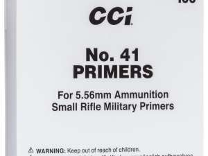 CCI Small Rifle Primers 5.56mm NATO-Spec Military Primers #41 Box of 1000 (10 Trays of 100)