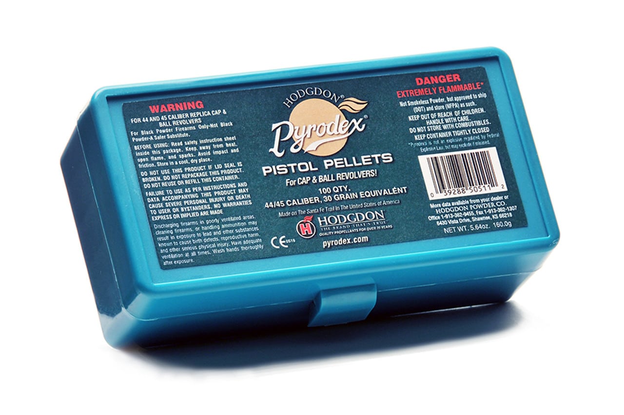 Hodgdon Pyrodex Black Powder Substitute 44 Caliber 30 Grain Pellets 100PK